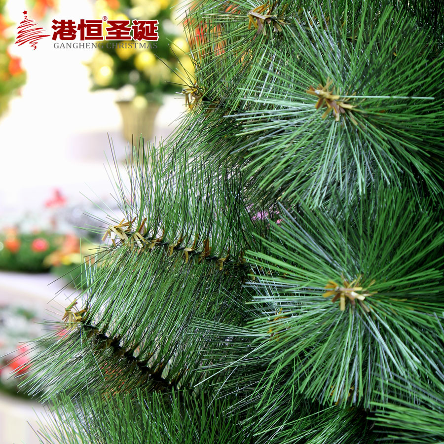 Nuevo modelo de árbol de Navidad, árbol de agujas de pino verde, árbol de agujas de pino de cedro artificial gigante con encriptación automática, suministros navideños.