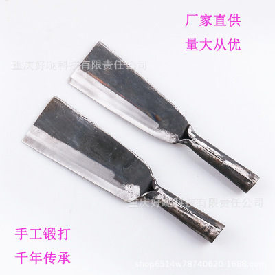 Manufactor wholesale manual Forged Wood knife Wood knife with iron handle Wood cutting knife Sickle Earthwood knife Outdoor agricultural knife