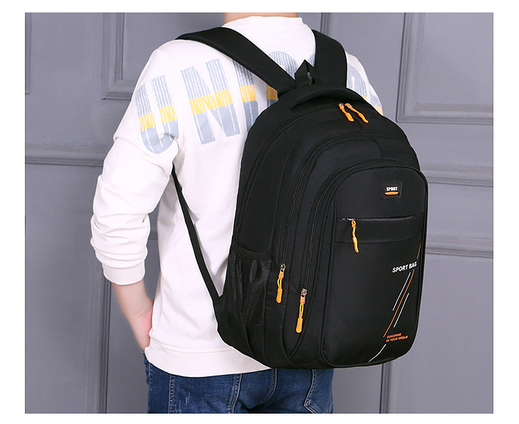 Solid Color Daily School Backpack display picture 1