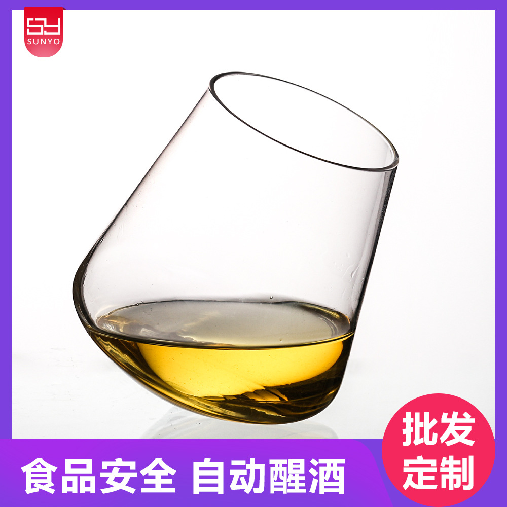 Creative transparent crystal wineglass for whiskey