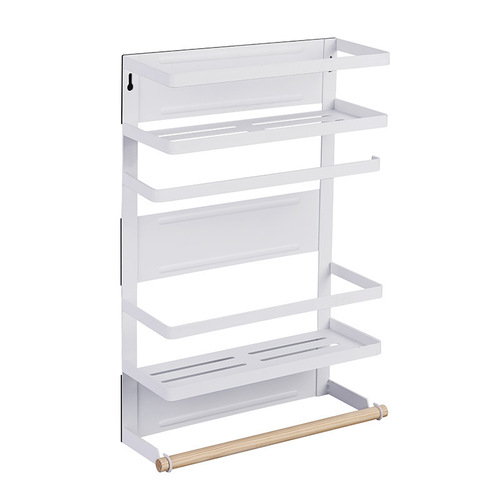 Factory direct sales Japanese iron metal magnetic refrigerator rack multi-functional multi-scene large refrigerator rack
