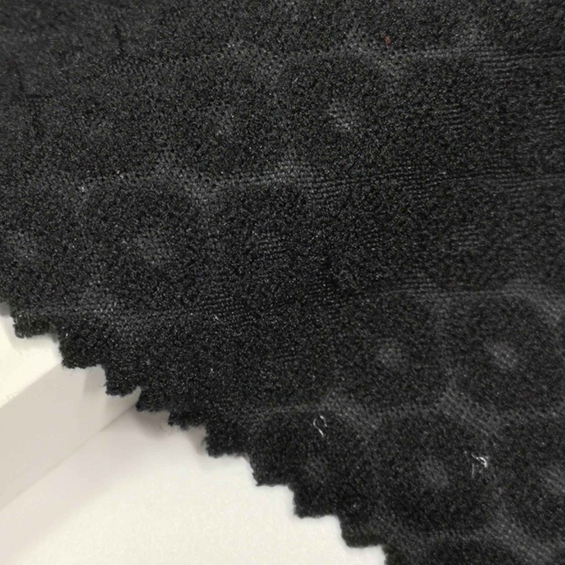 黑色圆点提花毛巾布 箱包内衬绣花面料绣花面料箱包