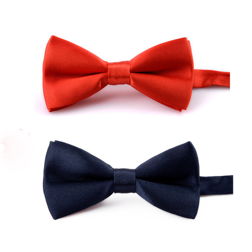 Factory direct sales solid color children's bow tie male and female baby double bow tie kindergarten performance candy color wholesale