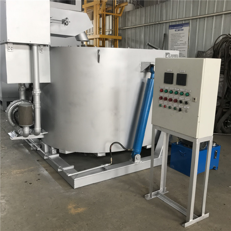 厂家倾斜熔铝炉天然气坩埚熔铝炉 液压油缸天然气熔化炉 90度翻转