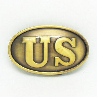 [Yin Su] Western Denim all-match letters US popular alloy belt buckle cross-border one-piece delivery