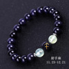 Zodiac signs, bracelet malachite, sapphire crystal with amethyst, accessory, internet celebrity