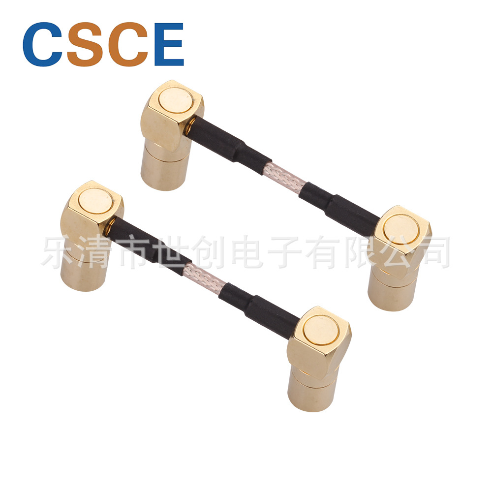 厂家直销可非标长度天线猪尾电缆RG179棕色母SMB同轴电缆