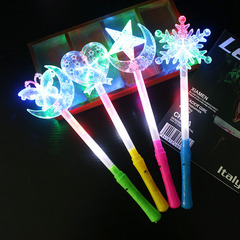 Cross-border hot selling luminous crystal wand magic star wand children's creative toys street stall night market hot selling supply wholesale