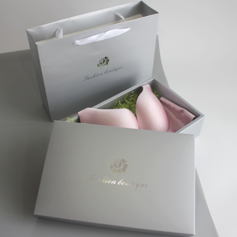 精美内衣包装盒定 做礼盒银色文胸纸盒子定 制LOGO