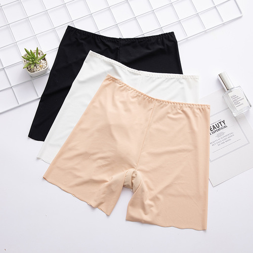 Women's Summer Leggings, Safe Pants, Non-Stripping, Thin Ice Silk Underwear for Women, Wearable Outside
