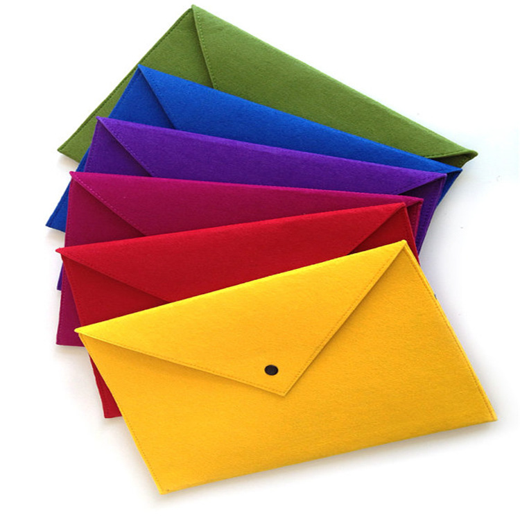 毛毡文件包文件袋商务文件袋毛办公文件收纳包毛毡包档案袋定制