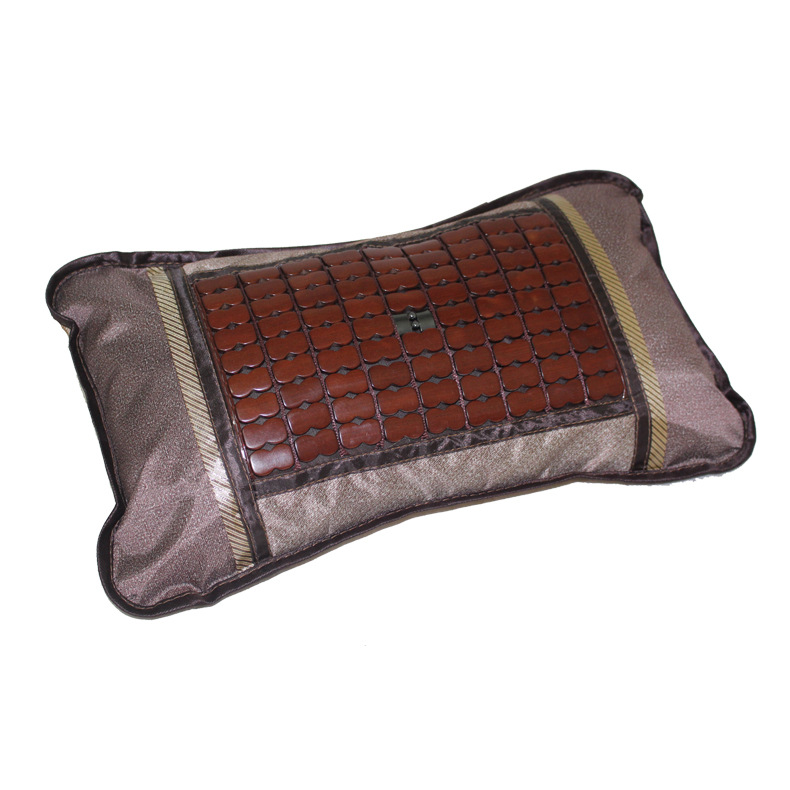 夏季茶叶茉莉花凉枕麻将成人竹凉席枕头  夏天学生凉爽单人护颈枕|ru