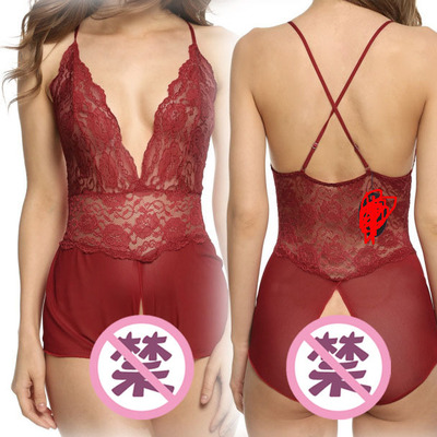 情趣睡衣 欧美性感吊带裙睡衣 出口女式外贸 女式连体内衣