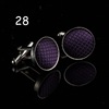 Men's cufflinks metal solid color cloth buckle buckle buckle round cufflink French cufflink customer can make it