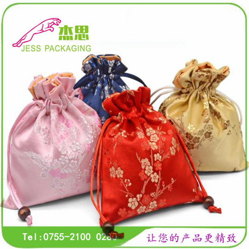 设计新款色丁布古风锦囊袋黄金珠宝首饰收纳包佛珠手串手镯束口袋