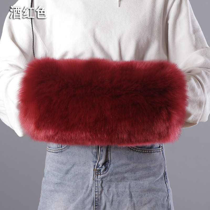 Imitación de piel de zorro protector de mano invierno engrosada mano más caliente de la mano manga de felpa almohada mano más caliente calentador de la mano