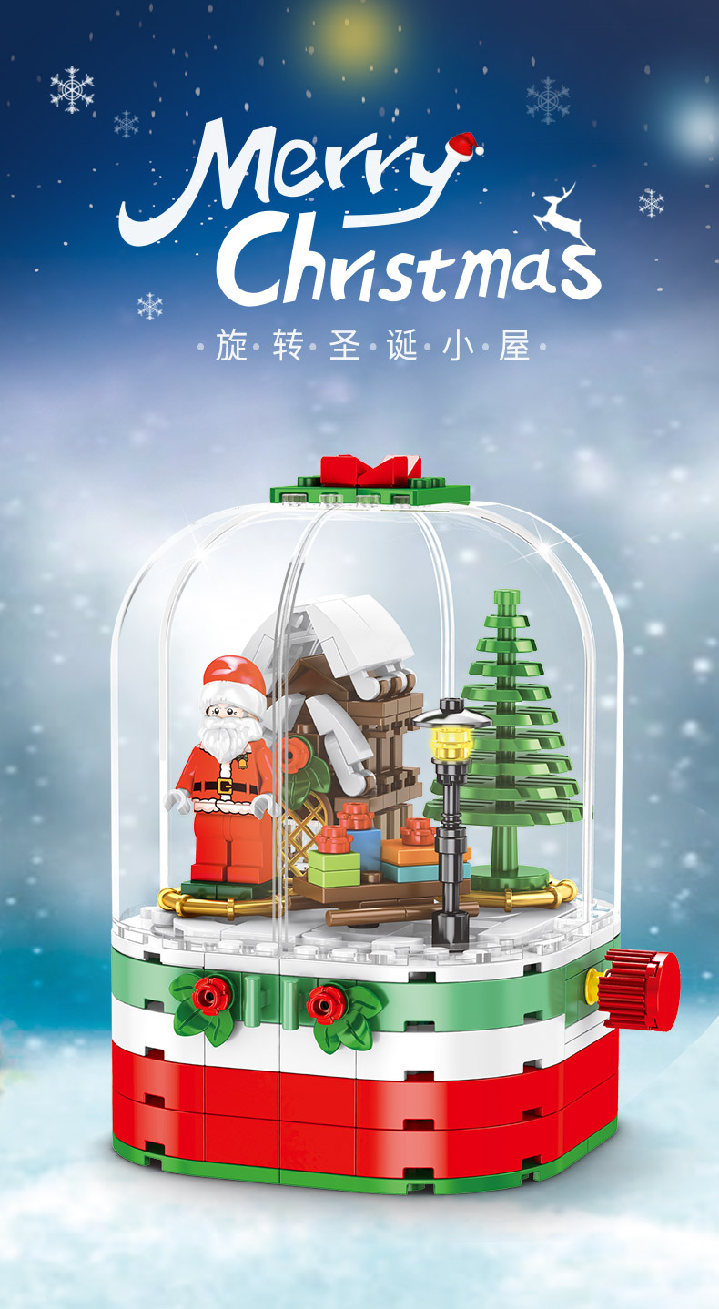 249PCS Box Christmas Santa Light Building Blocks Bricks Model Toy Figure 