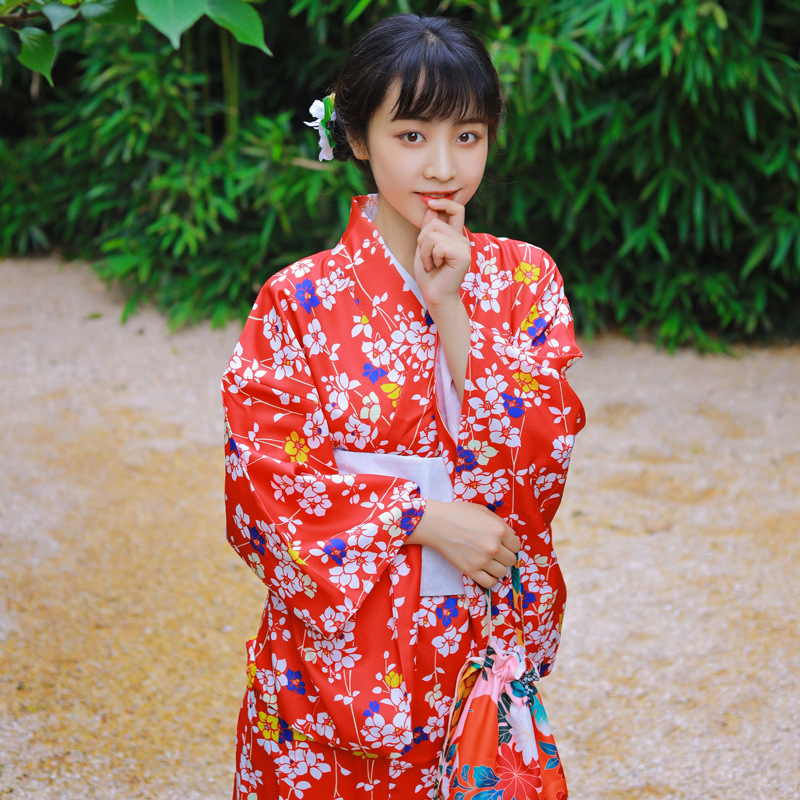日本和服女正装和服免熨烫 材质日系小纹和服摄影写真影视和服