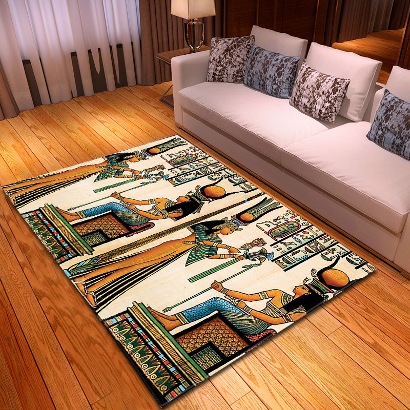 古埃及客厅地毯卧室餐厅地垫ebay亚马逊货源一件代发图案尺寸