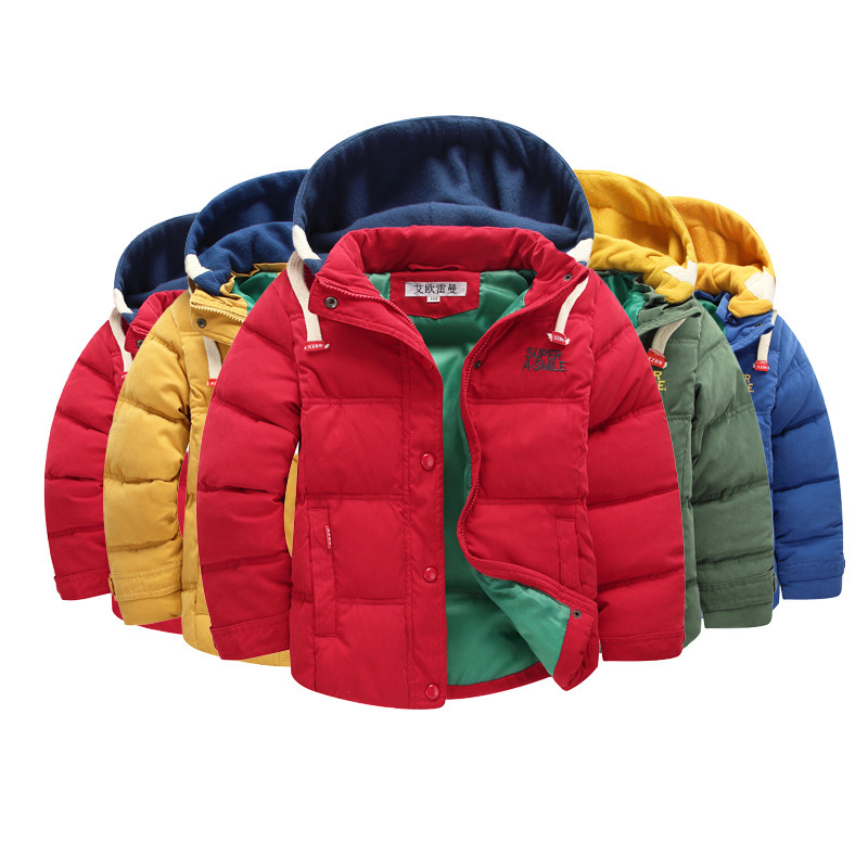 302 children Cotton Autumn and winter thickening Jeanette Children's clothing cotton-padded clothes Korean Edition Hooded Boy girl Down cotton coat