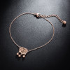 Golden ankle bracelet stainless steel, accessory, Korean style, pink gold, simple and elegant design, wholesale