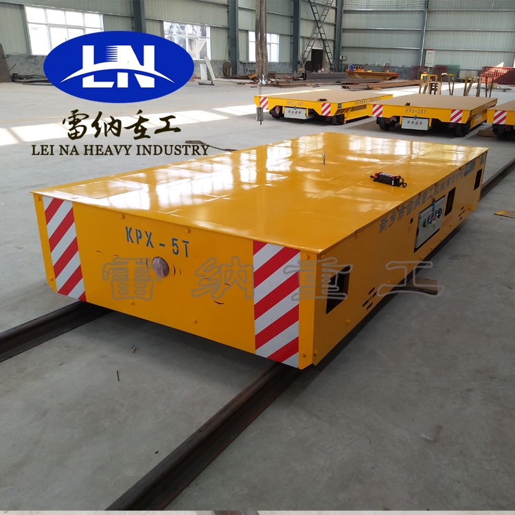 工业过跨蓄电池轨道转弯电动平板车车间自动运输搬运设备轨道平车