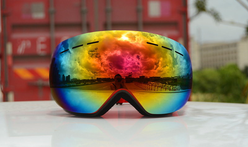 Fashion Gradient Color Double Layer Anti-fog Mountain Style Frameless Sports Sunglasses display picture 2