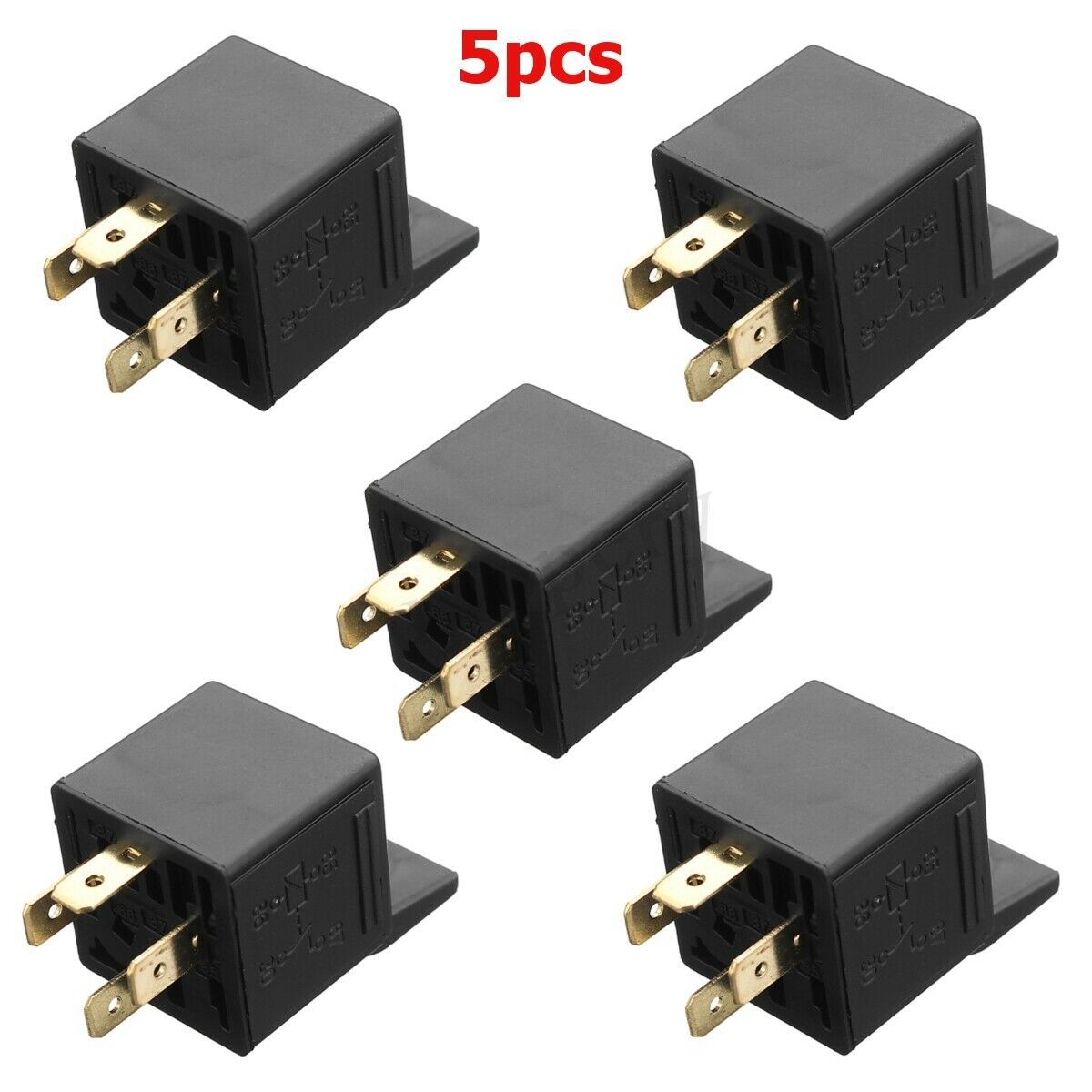 5pcs 4 Pin 12v 30A Auto Relays For Aux Lights Horns etc Car Boat Van