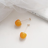 Japanese brand fruit earrings from pearl, gradient