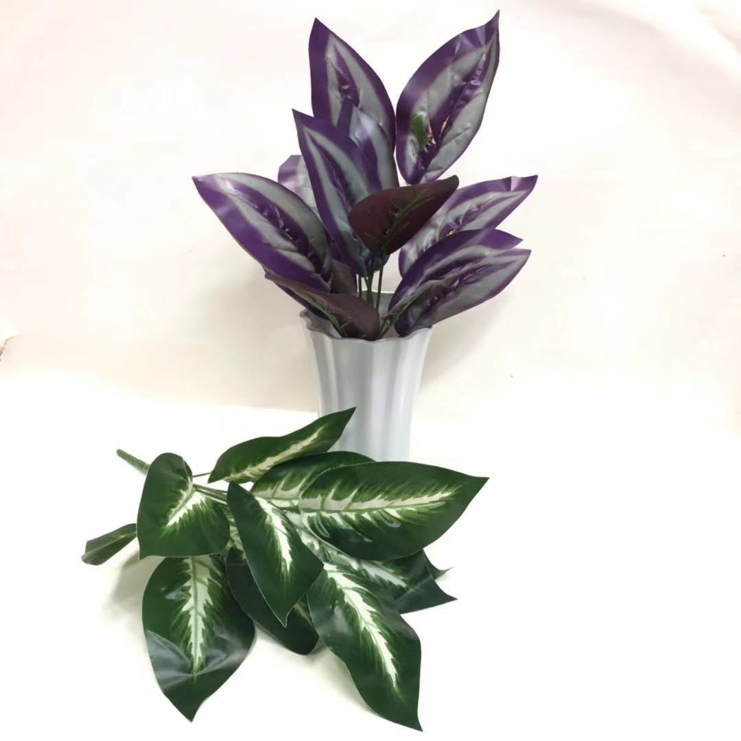 Simulated bird's nest fern, magnolia leaf, simulated plant wall accessories, DIW small bonsai, green plants, hand-felt leaves, Brazilian wood detail image 4