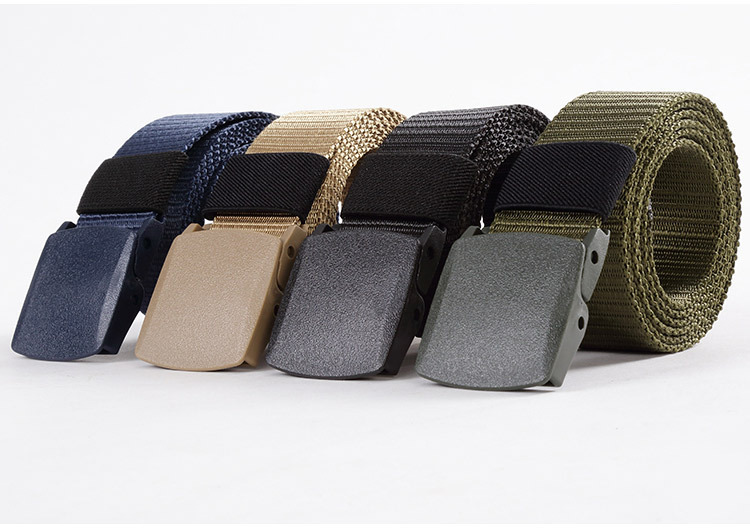 Solid color woven quick dry nylon plastic belt