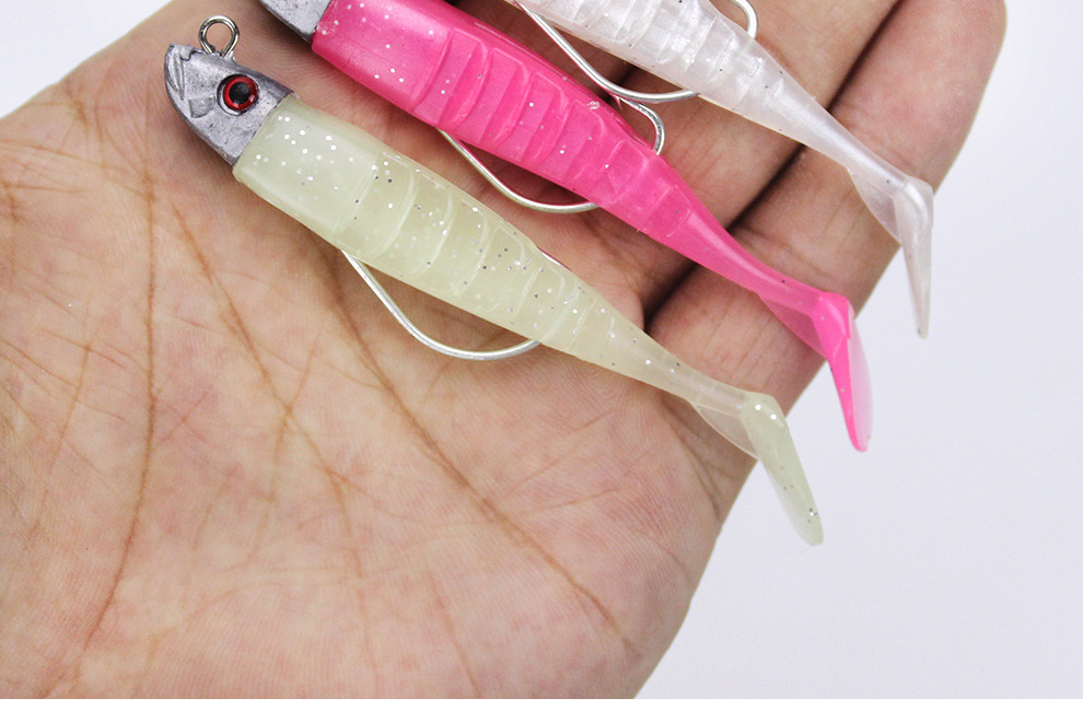 5 Colors Paddle Tail Fishing Lures Soft Plastic Baits Bass Trout Fresh Water Fishing Lure