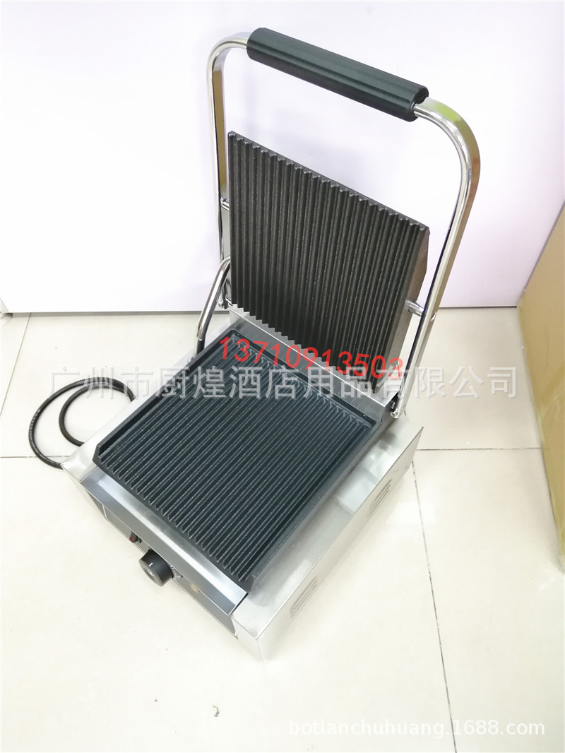 811单头压板扒炉商用单头全坑三文治烤肉机煎牛排机器