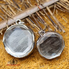 廠家產地 M鎳鐵天鐵隕石吊墜圓形吊墜許願瓶首飾項鍊 跨境飾品