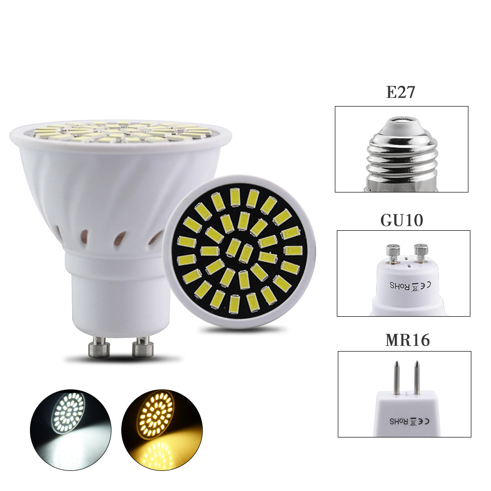 GU10 Spotlight LED Spot Light Cup E27 MR16 bulb 110V 220V Corn lamp cup LED Ball Bubble Lamp Cup