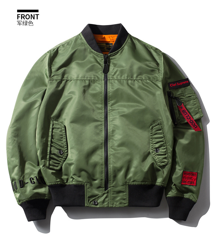 2019 transfronteriza hombres primavera y otoño nueva chaqueta de vuelo de cuello alto simple chaqueta de hombre delgada suelta casual para hombre