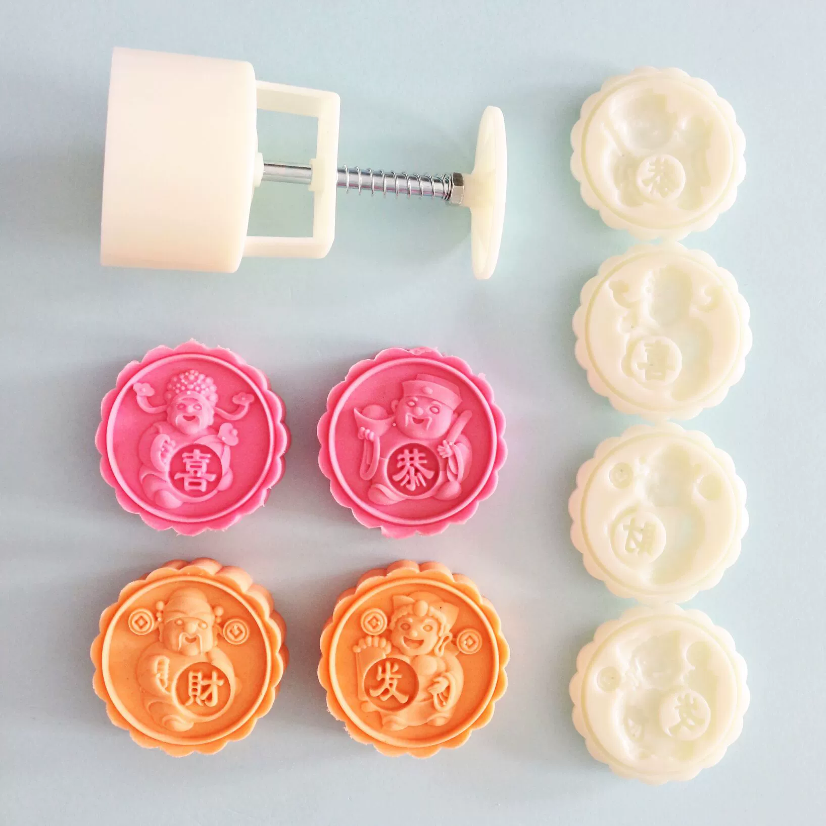 Оптовая форма лунного торта 6 костюм 50 г новый стиль удачи трехмерная форма лунного торта