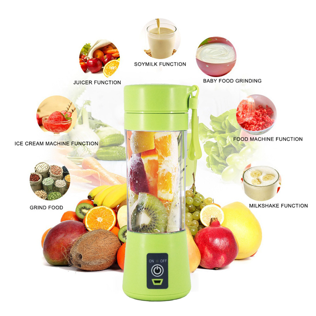 Portable 6 Blade Juicer Tourist Juice Cup mixer manufacturer