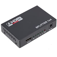 厂家批发HDMI分配器一分四 1进4出分屏器支持高清1080P 3D