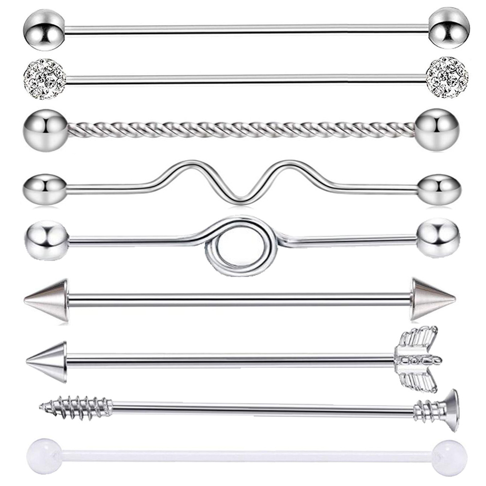 Pointed titanium steel lip stud product view