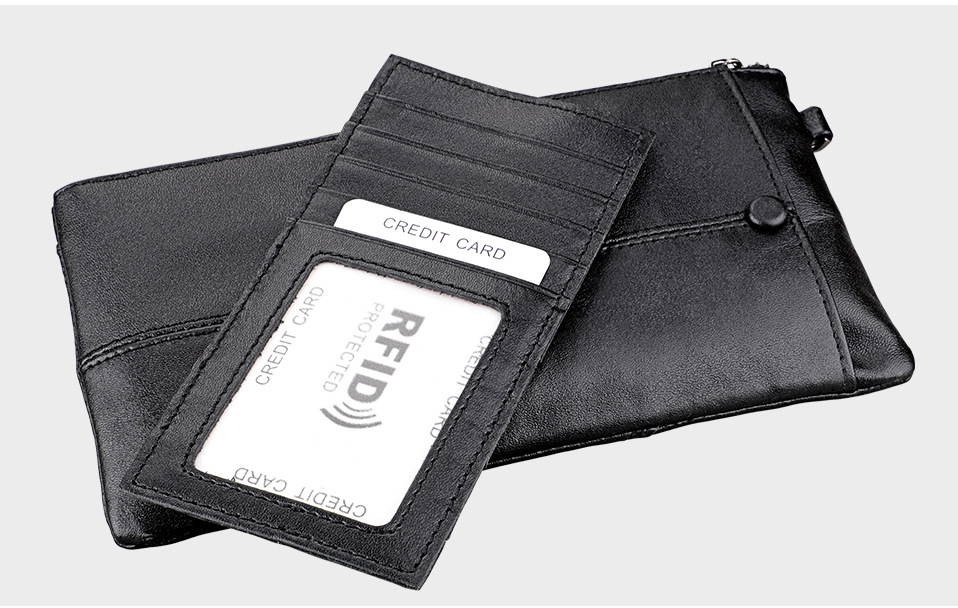 Hot-selling Leather Anti-theft Brush Anti-rfid Men's Wallet Multifunctional Men's Handbag display picture 3
