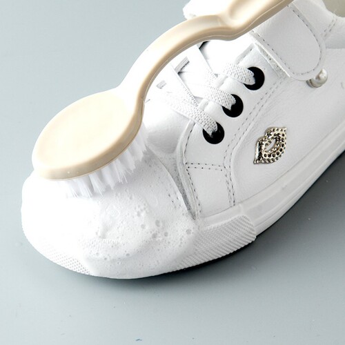 Household brush, soft-bristled double-headed shoe brush, long-handled baby shoe cleaning brush, children's decontamination double-headed shoe brush
