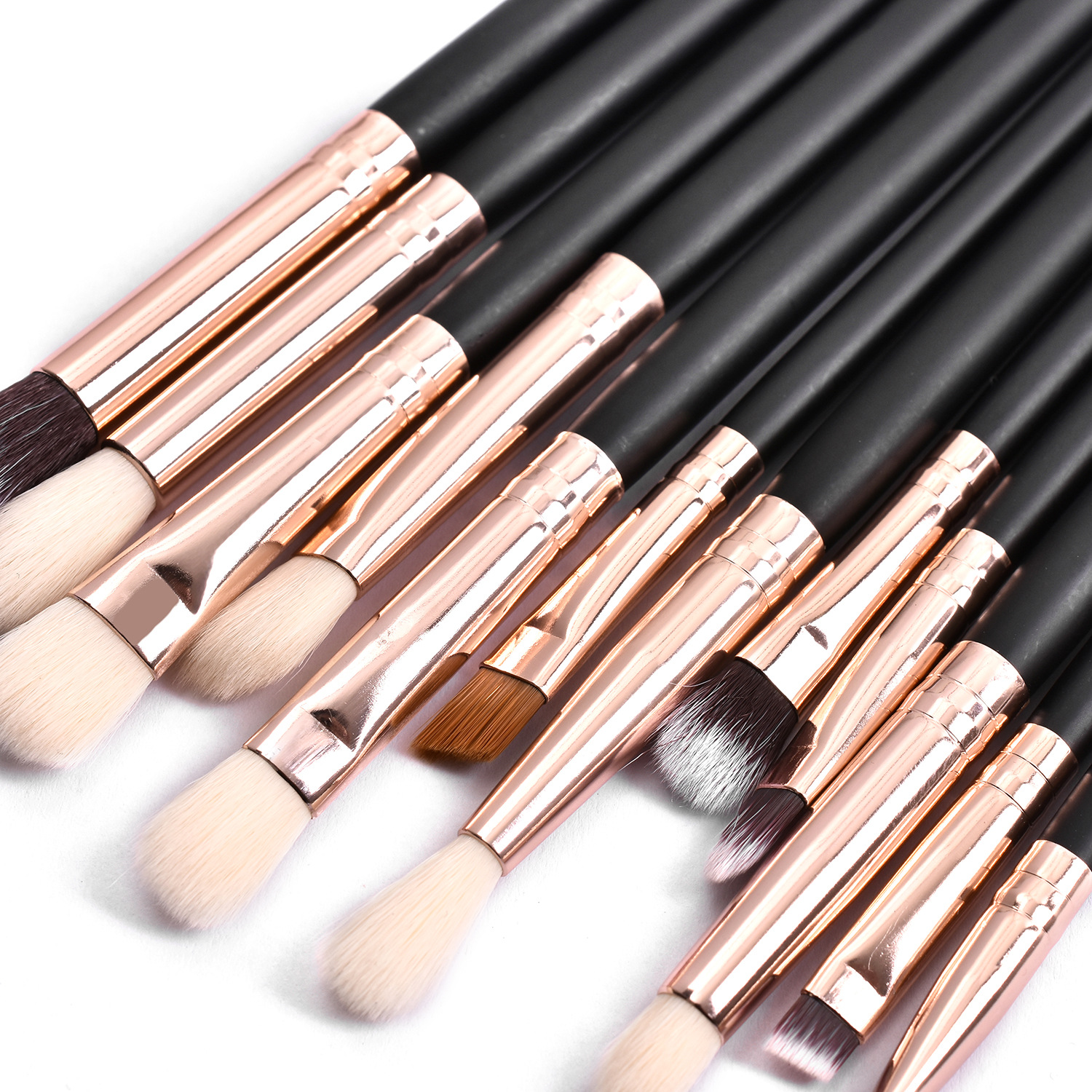 Black Rose Gold Makeup Brush Set 5