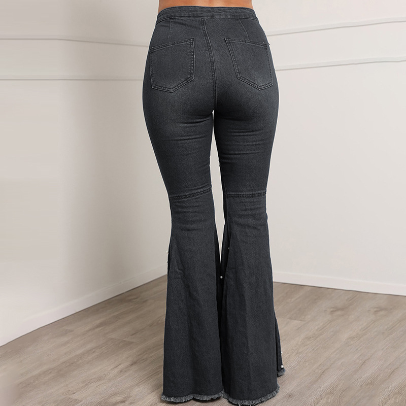 Beaded Bell-Bottom Pants - Pants - Uniqistic.com