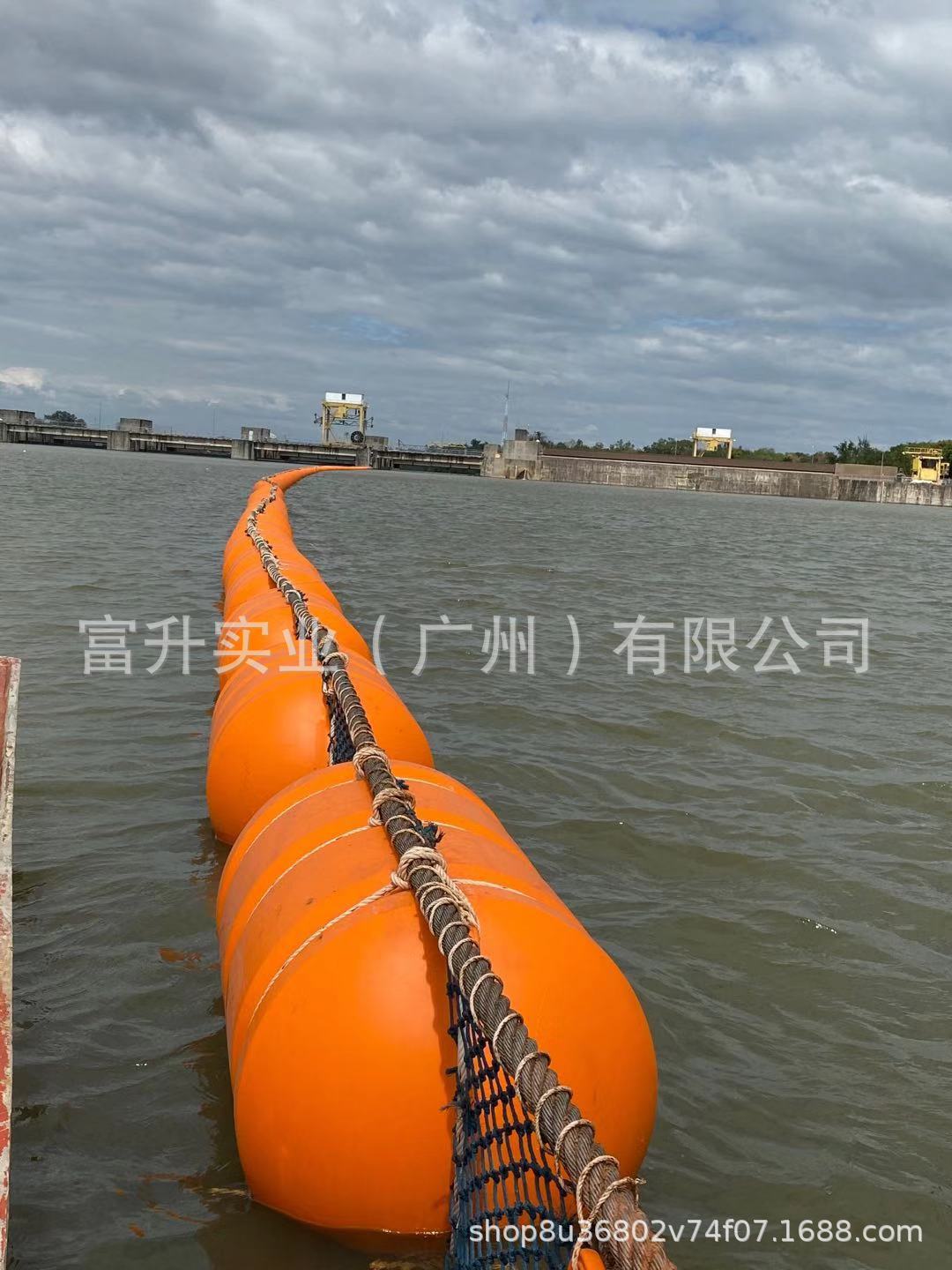 高强度抗老化PE拦污浮筒 航海太阳能灯海上警示浮标 船只拦截浮筒-阿里巴巴