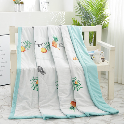 厂家批发水洗棉夏凉被可机洗单双人夏被夏季薄被子空调被子招代理|ru