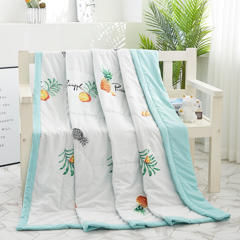 厂家批发水洗棉夏凉被可机洗单双人夏被夏季薄被子空调被子招代理|ru