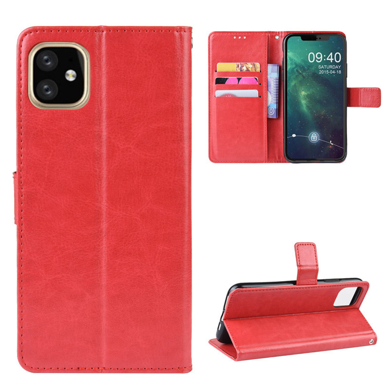 Crazy Horse Leather Flip Case For Iphone Pro Max With Card Slot_voghion.com