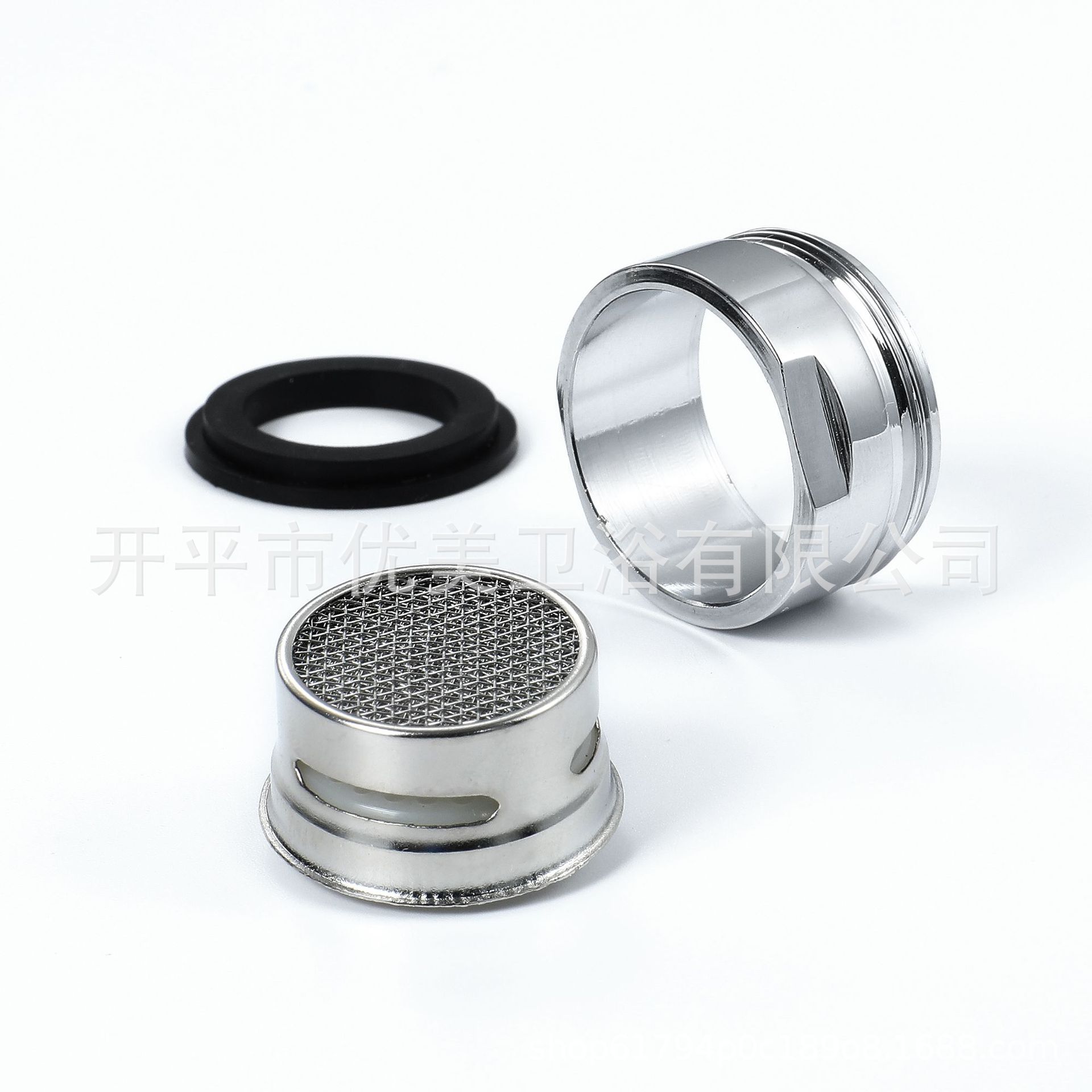 Faucet aerator, 24 copper outer teeth, stainless steel mesh inner filter screen accessories full figure