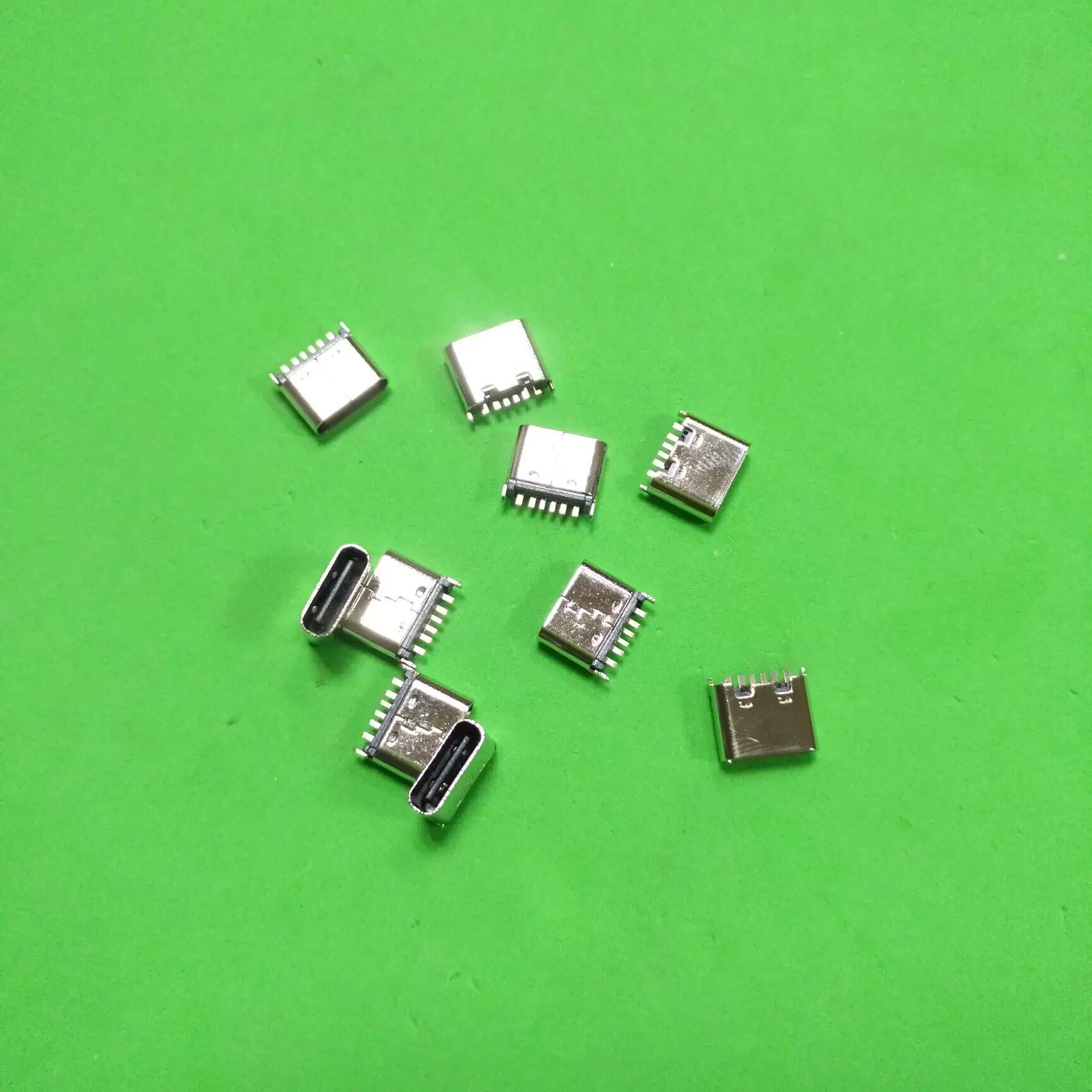 供应USB插座 Type-c-6P 180度立式直插